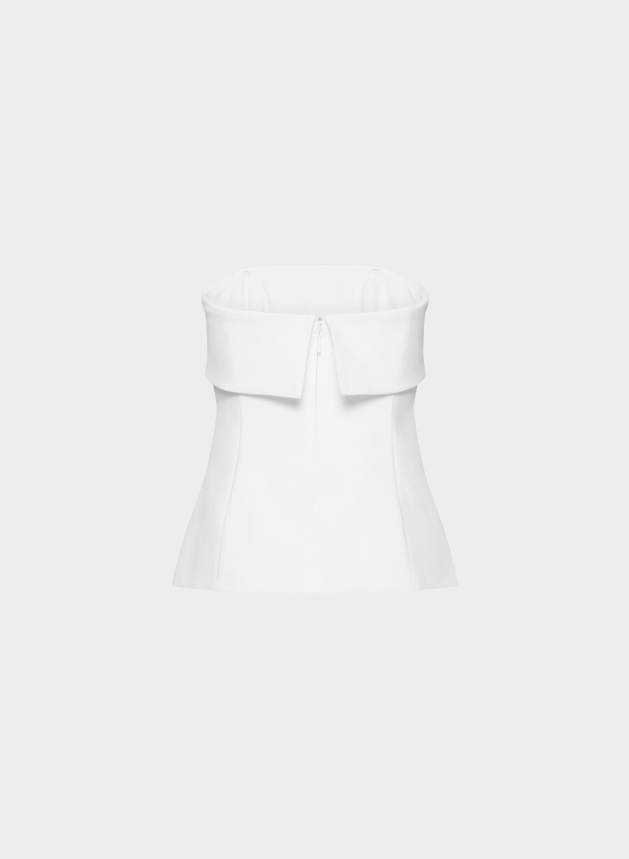 tricou element tube top - ressential alb