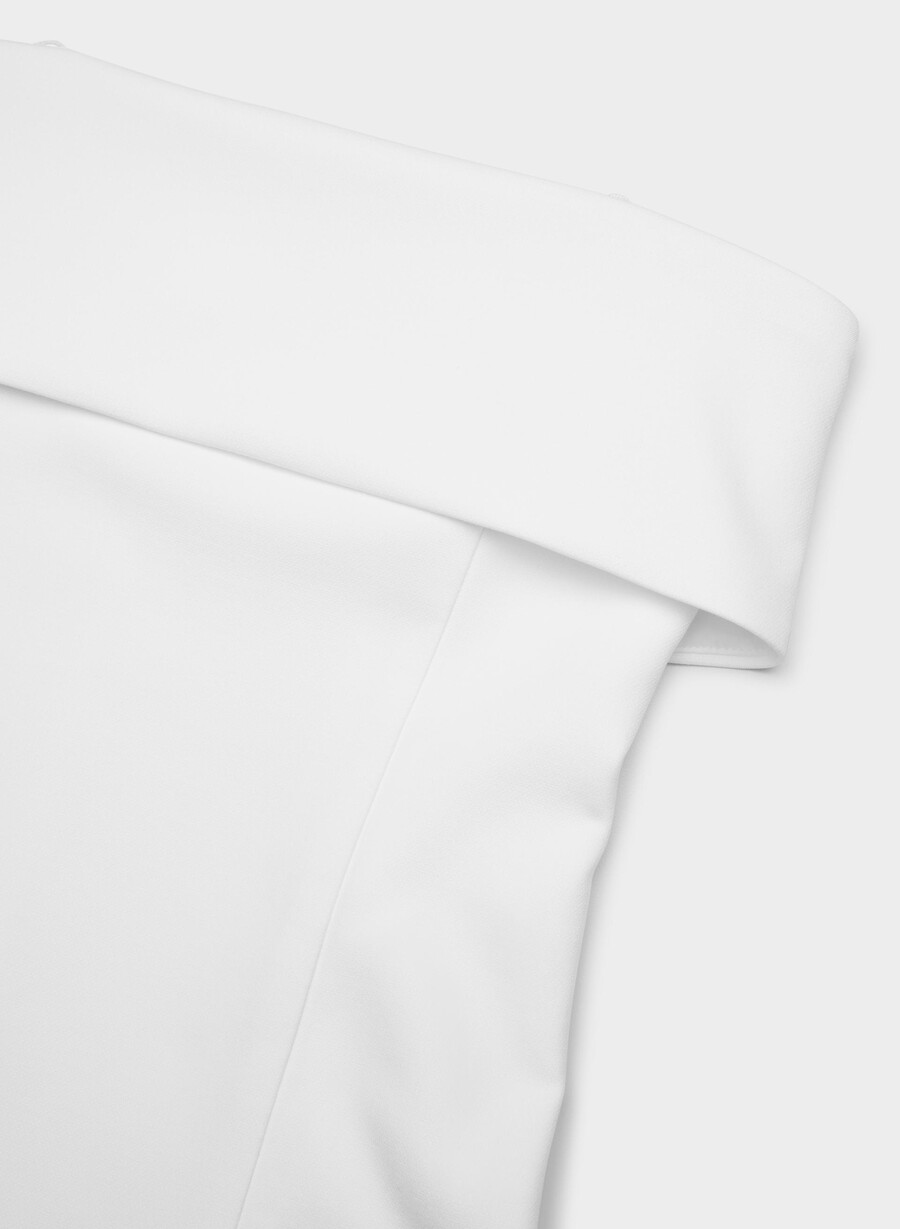 tricou element tube top - ressential alb
