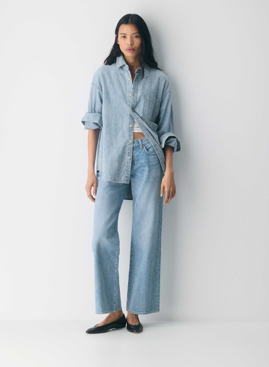 cămașă confortabilă din denim denim forum anii 80 model albastru 7 ani