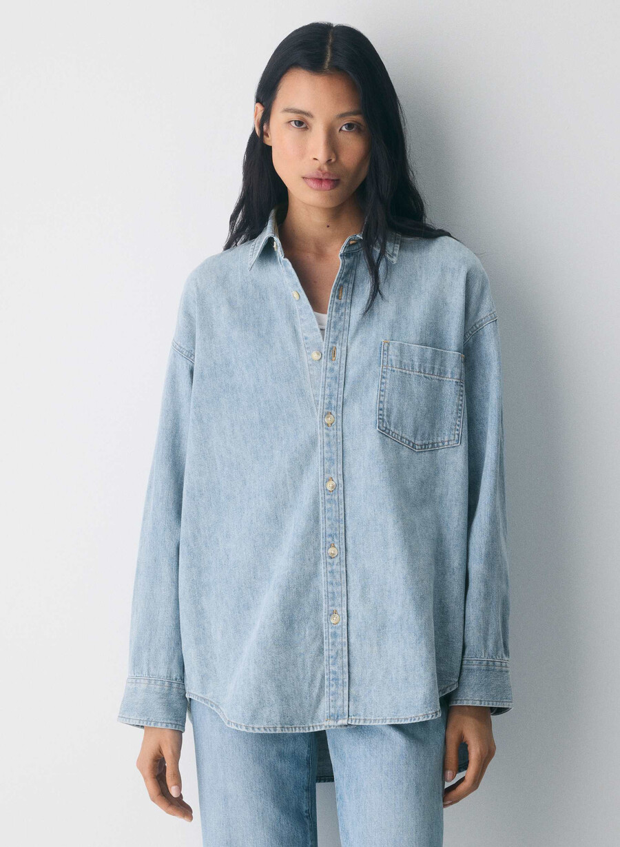 cămașă confortabilă din denim denim forum anii 80 model albastru 7 ani