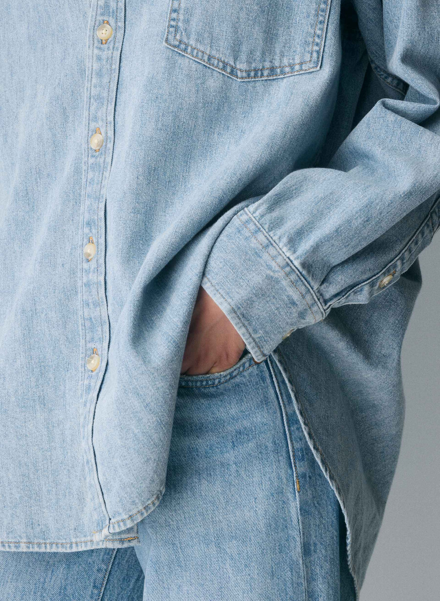 cămașă confortabilă din denim denim forum anii 80 model albastru 7 ani