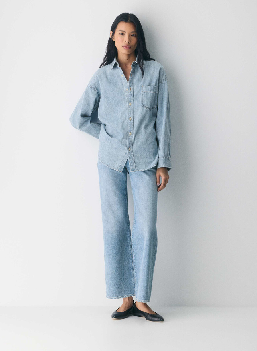 cămașă confortabilă din denim denim forum anii 80 model albastru 7 ani