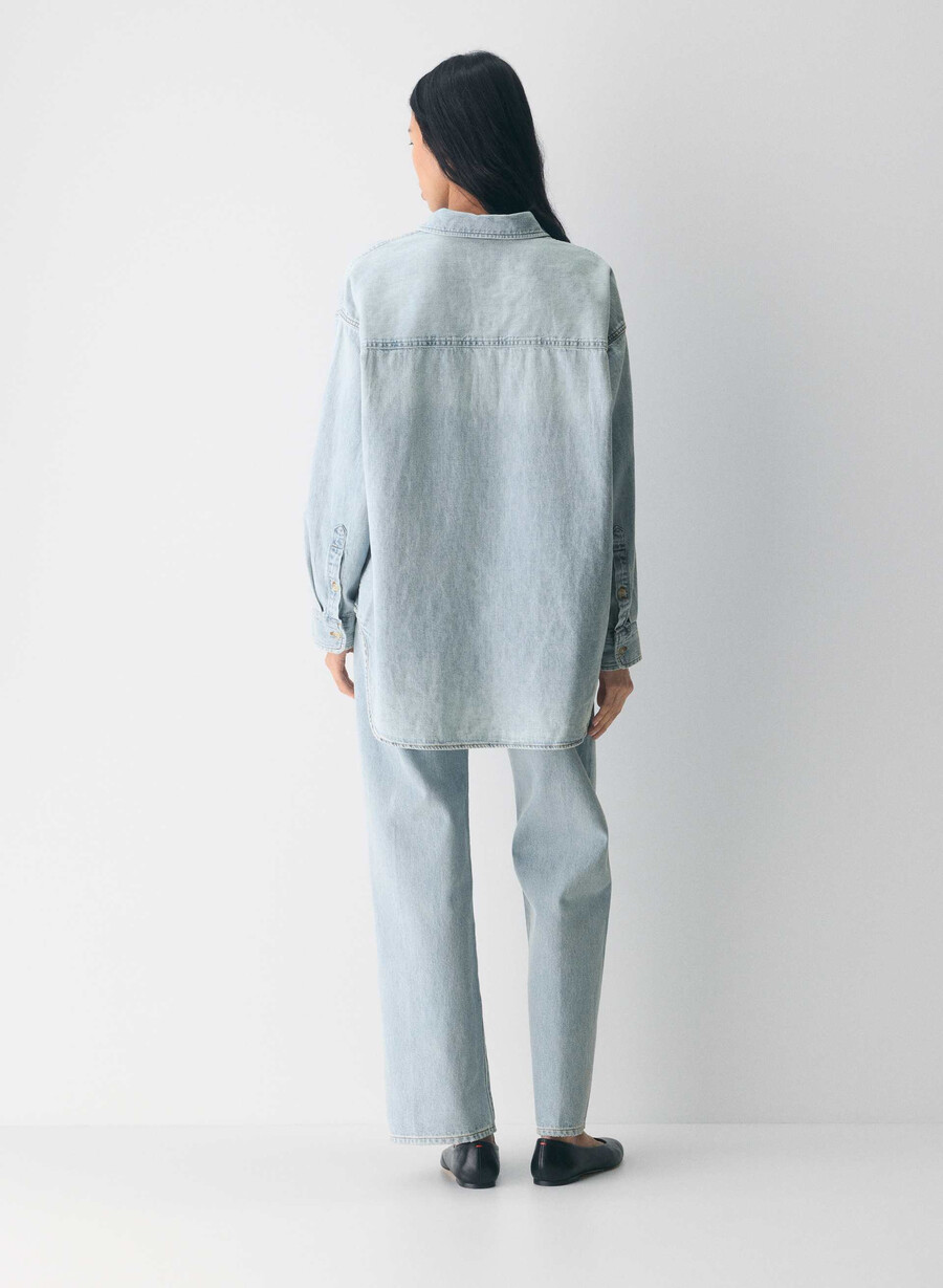 cămașă confortabilă din denim denim forum the 80s albastru intens 15 ani