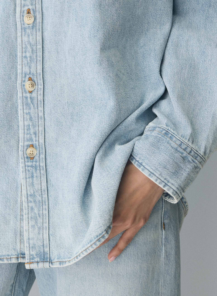 cămașă confortabilă din denim denim forum the 80s albastru intens 15 ani