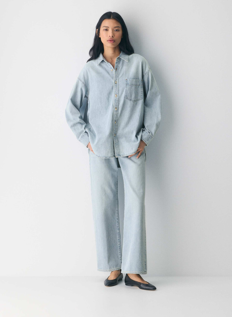cămașă confortabilă din denim denim forum the 80s albastru intens 15 ani
