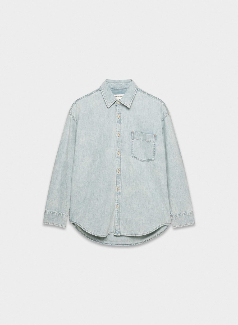 cămașă confortabilă din denim denim forum the 80s albastru intens 15 ani