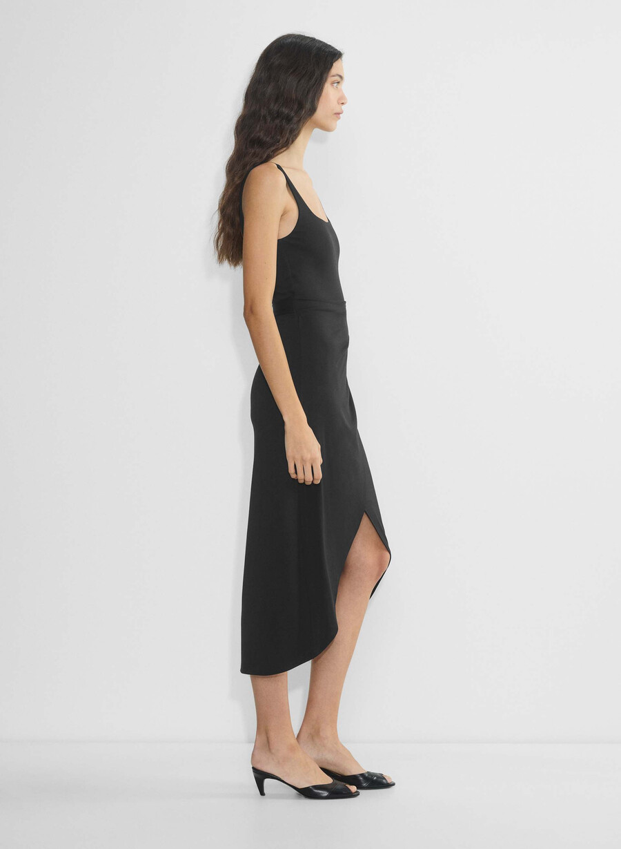 rochie midi saturn negră