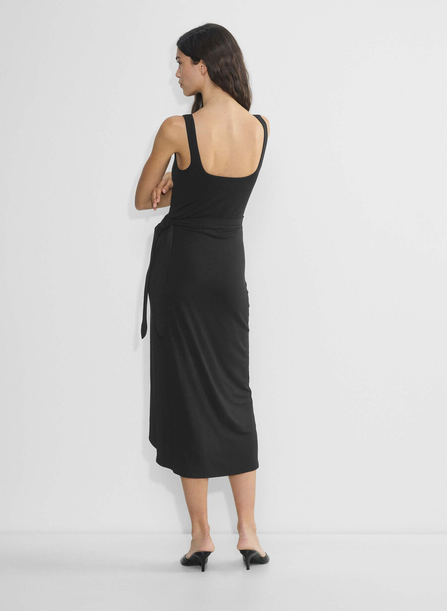rochie midi saturn negră