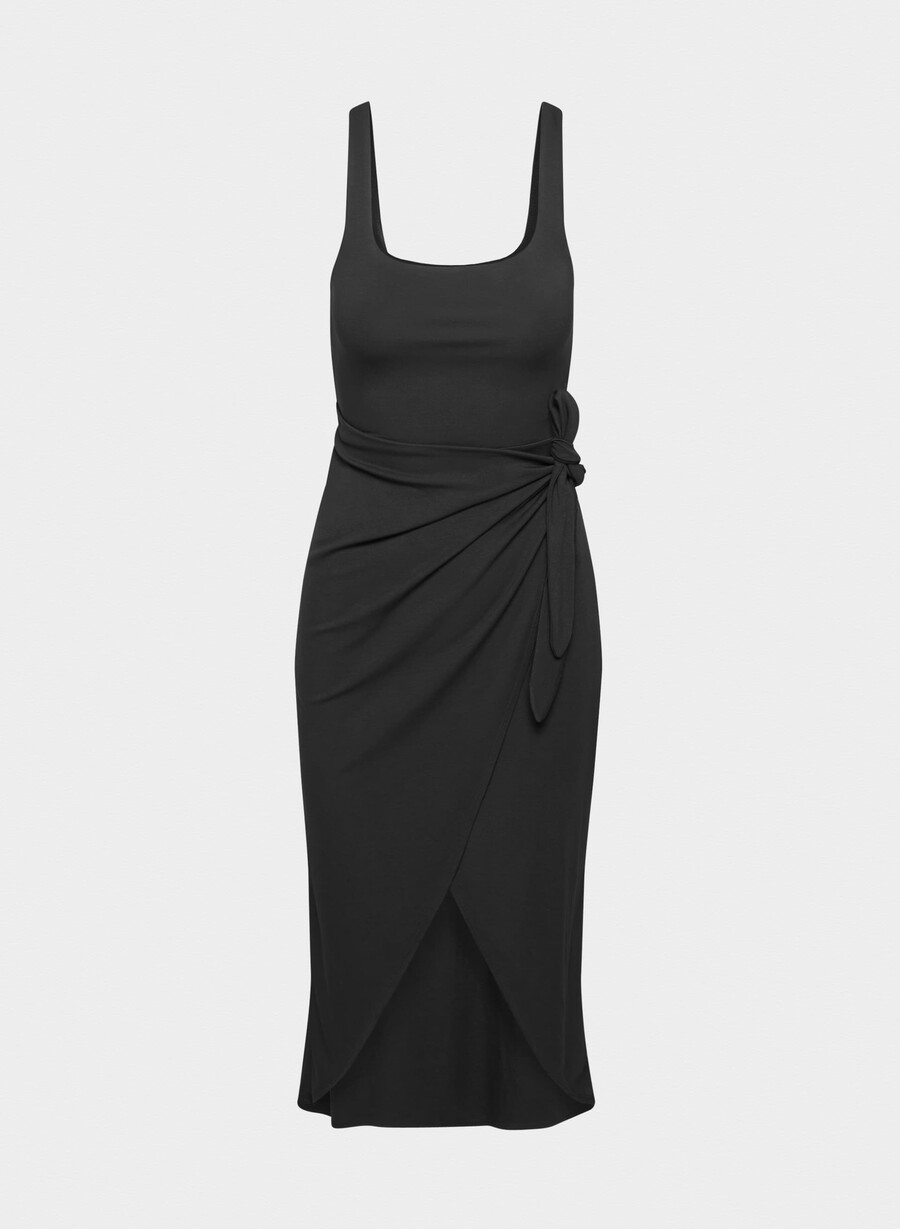 rochie midi saturn negră