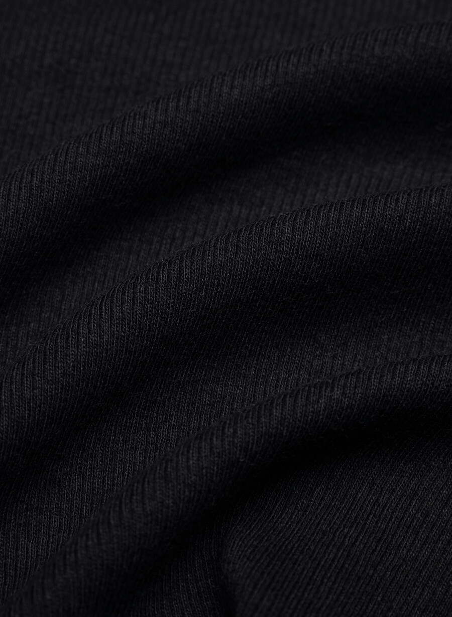 tricou cu mânecă lungă homestretch rib airwave cu guler tip barcă negru