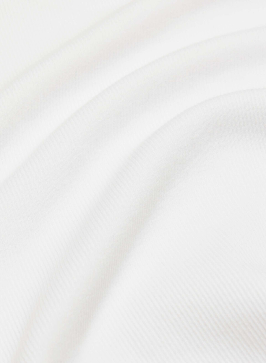 tricou cu mânecă lungă homestretch rib airwave cu guler tip barcă alb