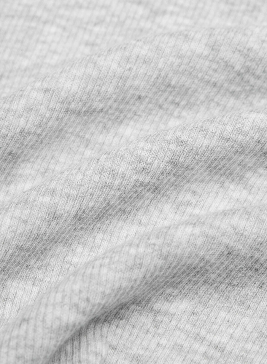 tricou homestretch rib airwave cu guler tip barcă și mânecă lungă heather chrome