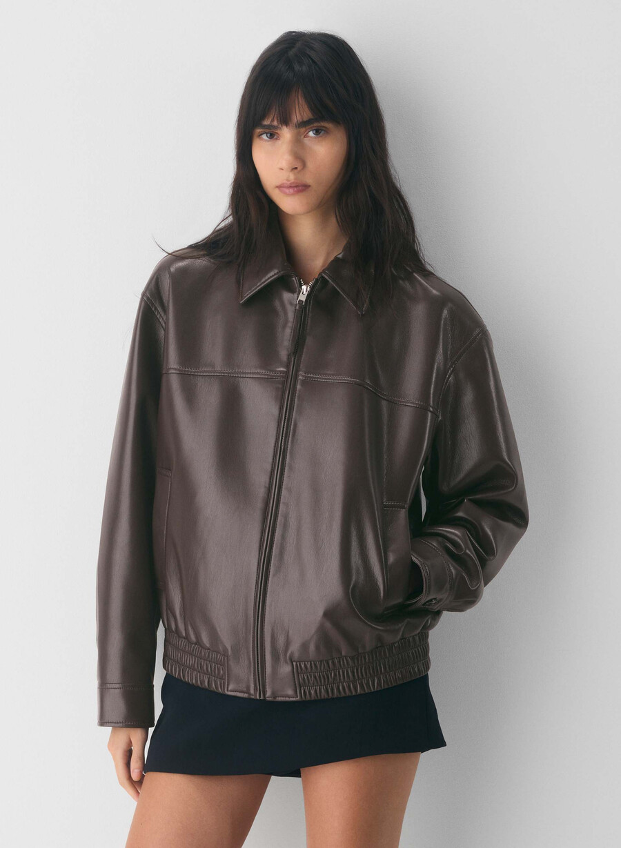 jachetă falcon - piele unreal maro mocha rich