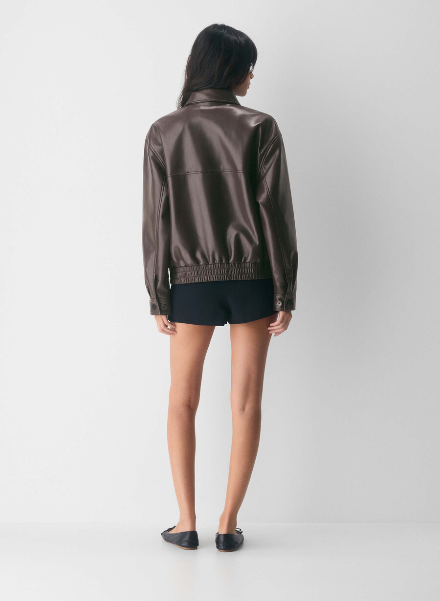 jachetă falcon - piele unreal maro mocha rich