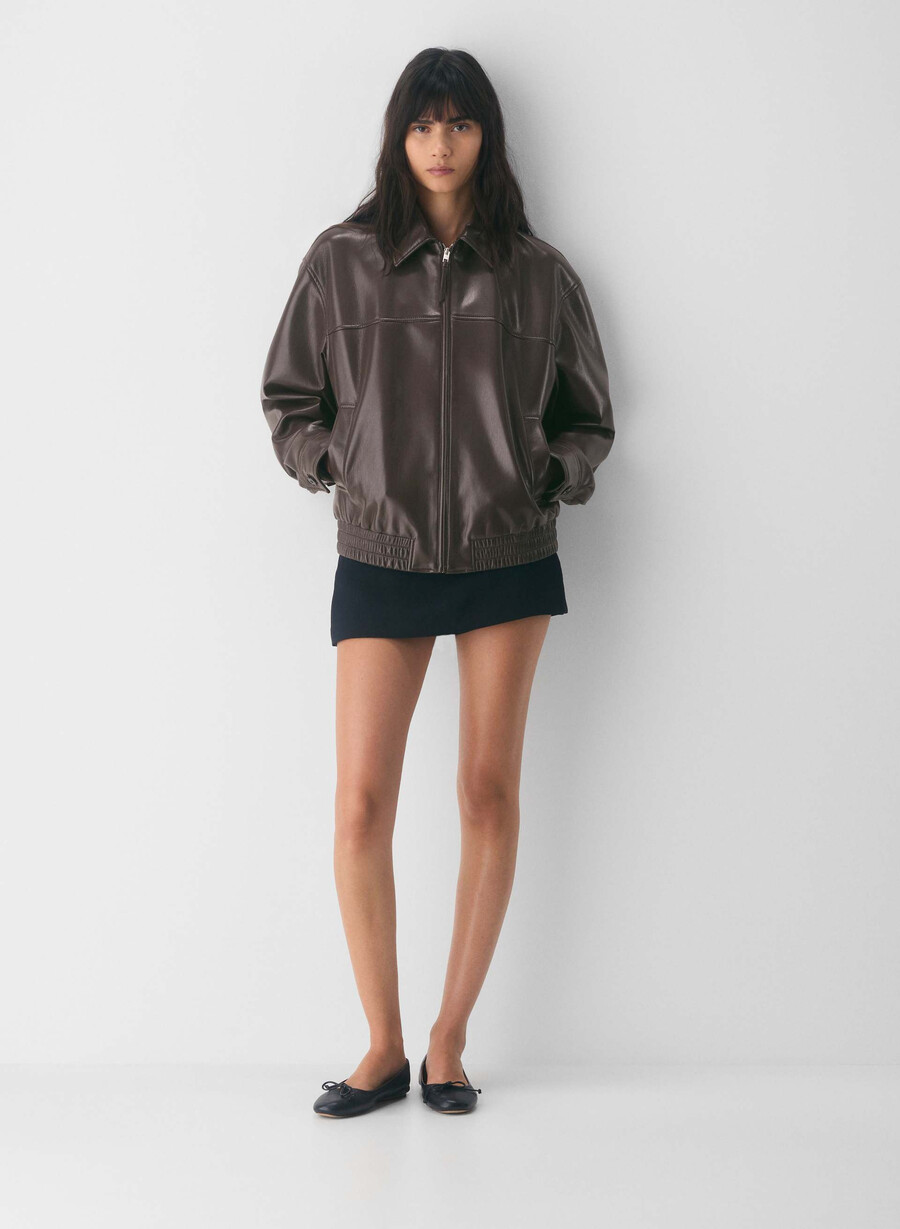 jachetă falcon - piele unreal maro mocha rich