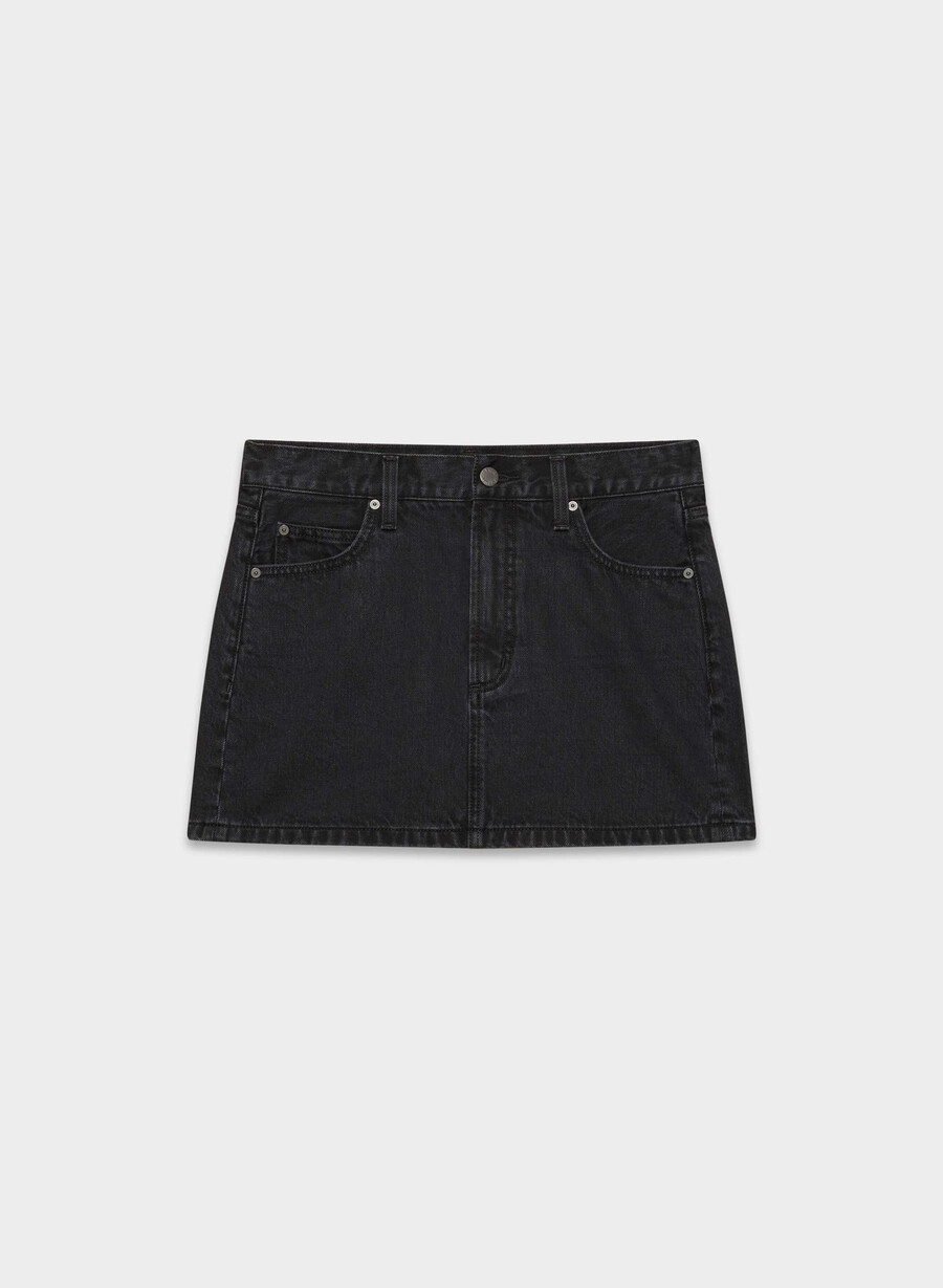 fustă din denim ricci din anii 90 tuș de ochi negru