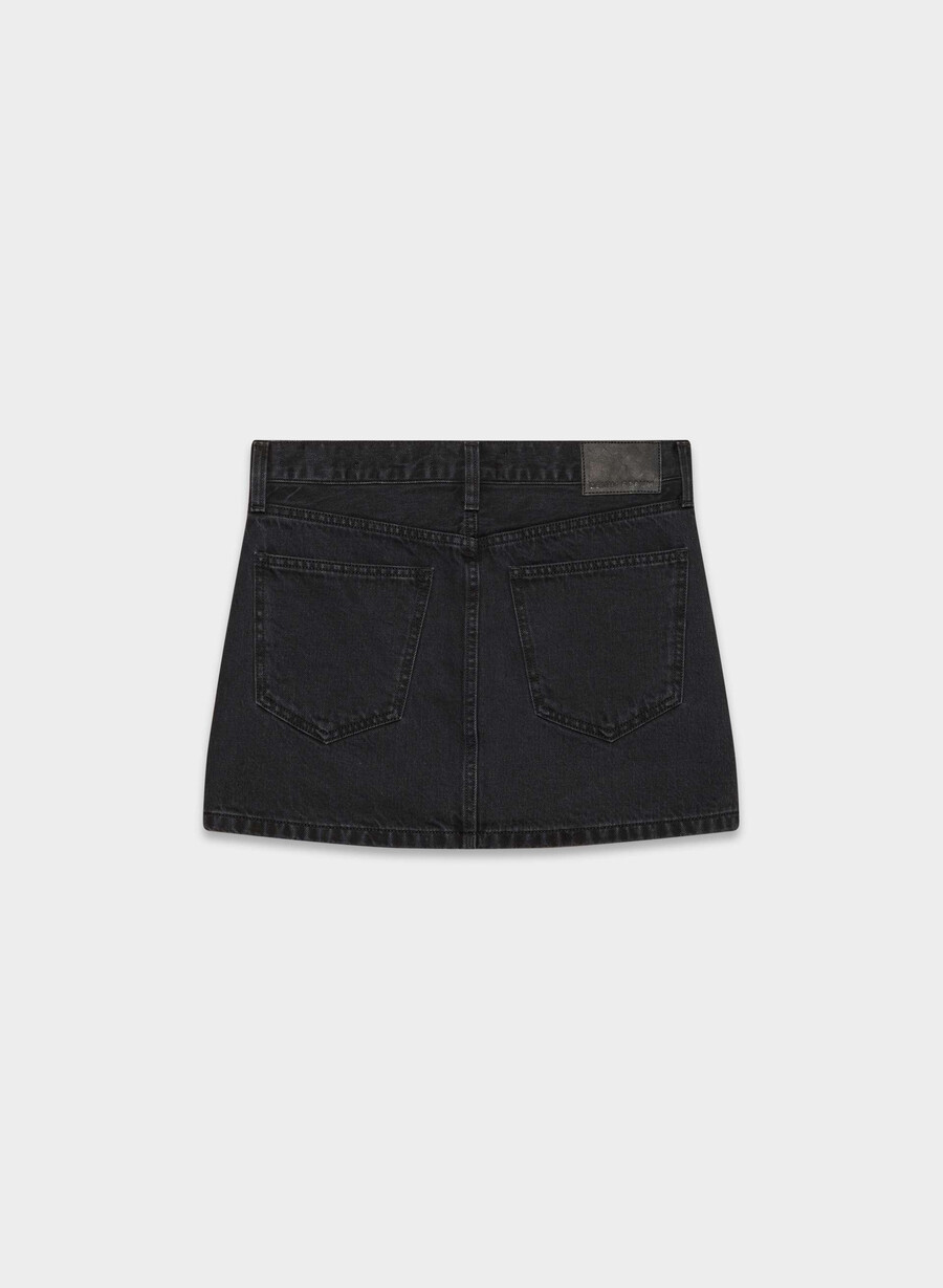 fustă din denim ricci din anii 90 tuș de ochi negru