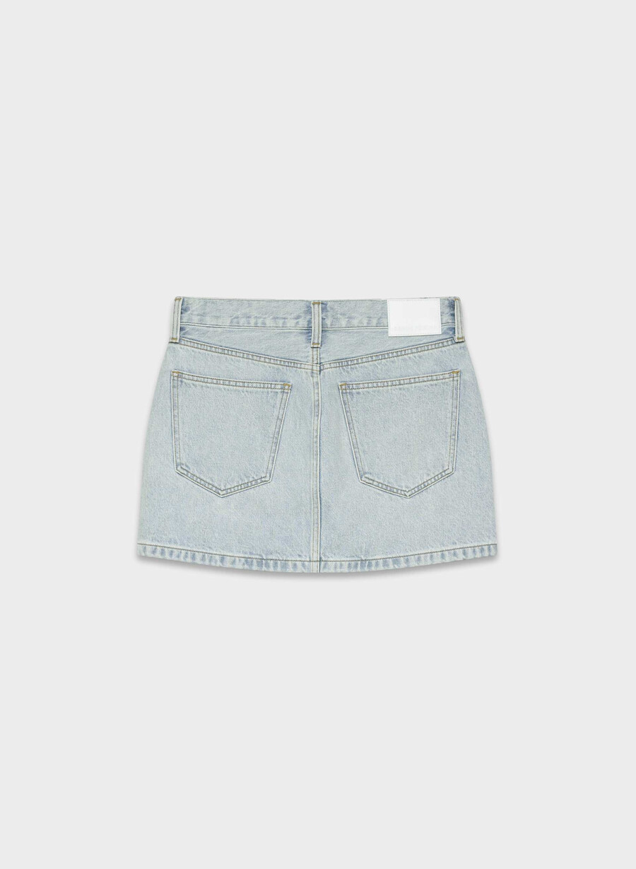 denim forum fustă ricci din denim anii 90 albastru-aprins 15 ani