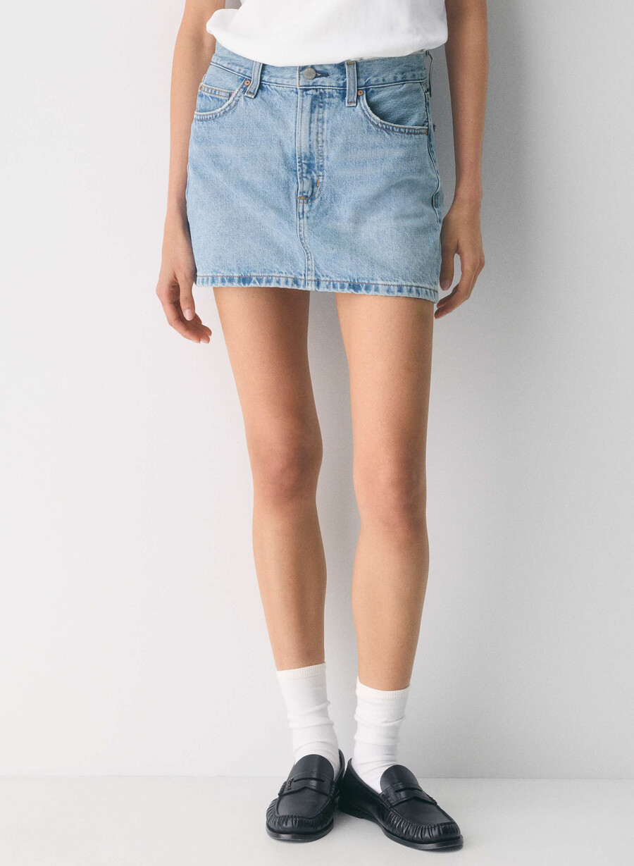 denim forum fustă ricci din denim anii 90 7 ani bleu taboo