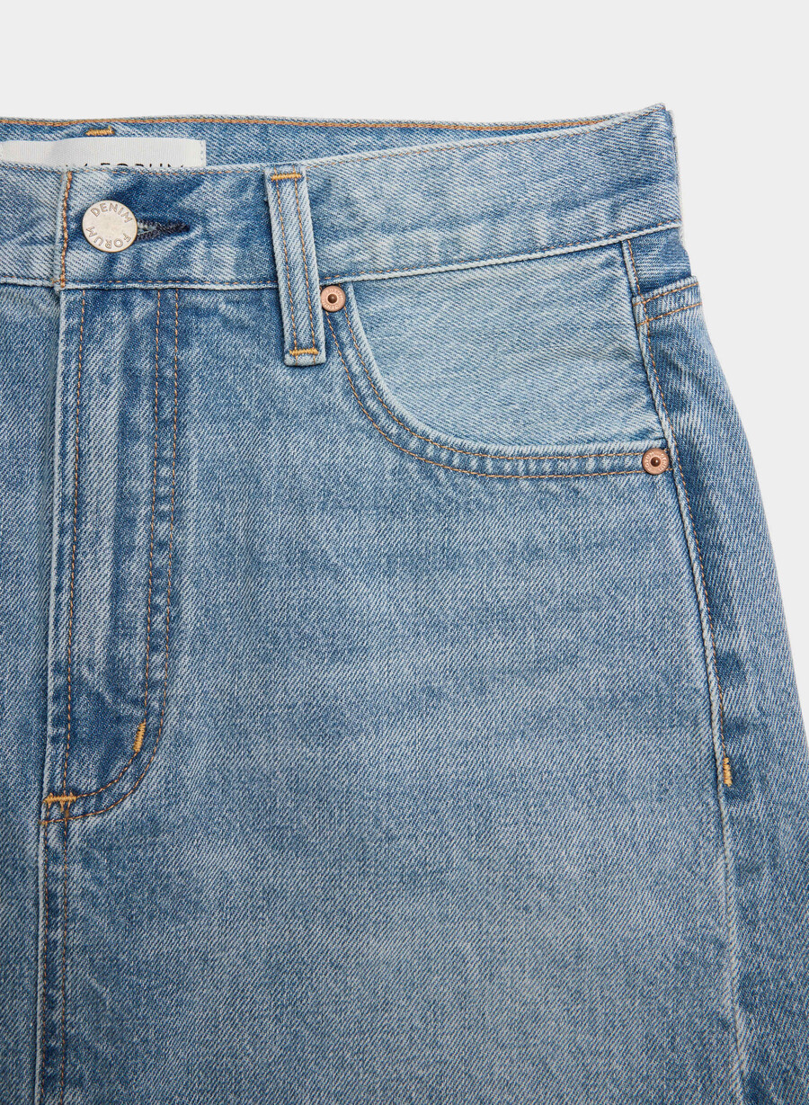 denim forum fustă ricci din denim anii 90 7 ani bleu taboo