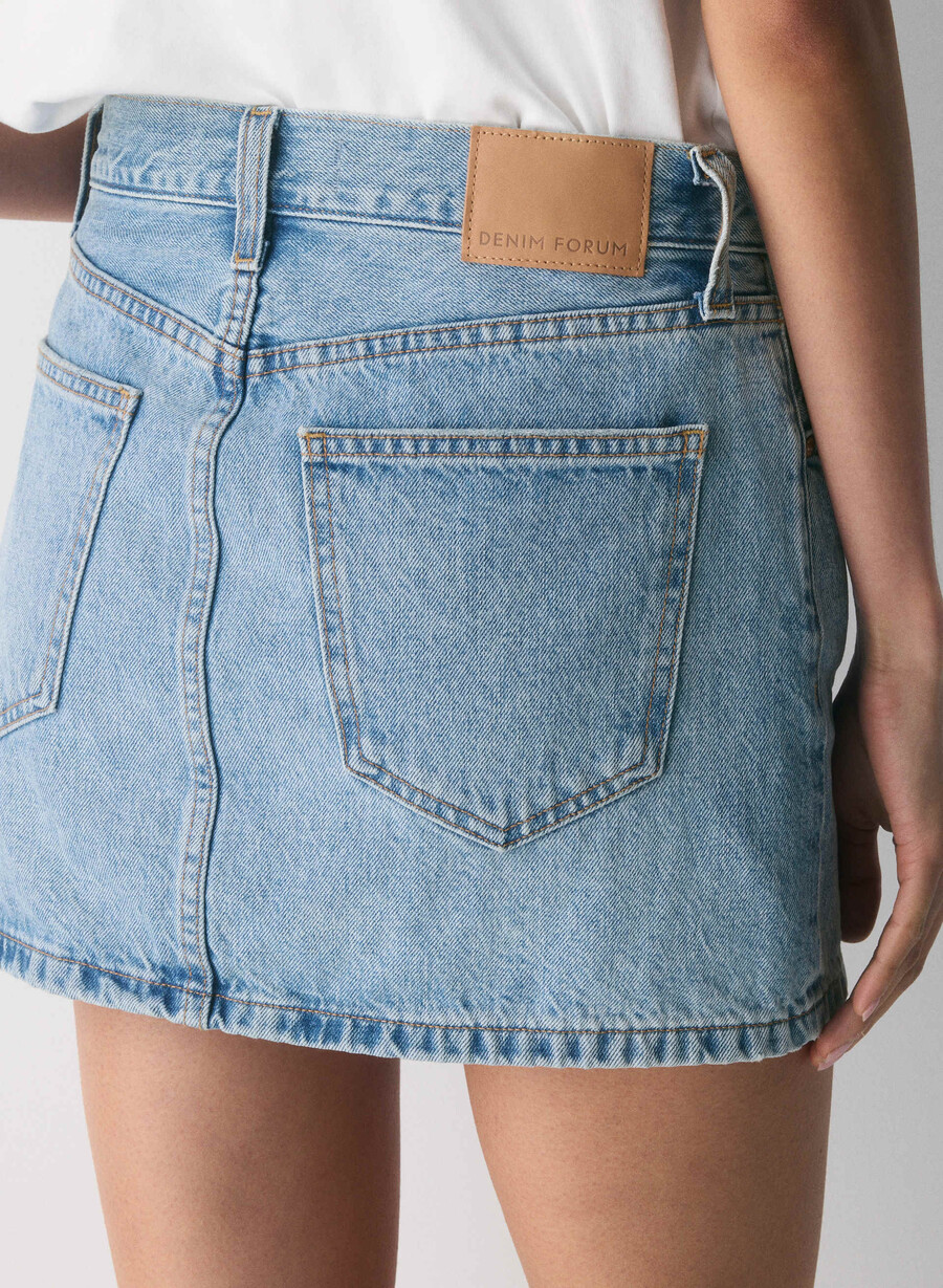 denim forum fustă ricci din denim anii 90 7 ani bleu taboo