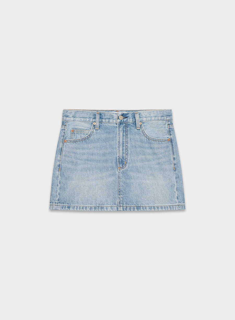 denim forum fustă ricci din denim anii 90 7 ani bleu taboo