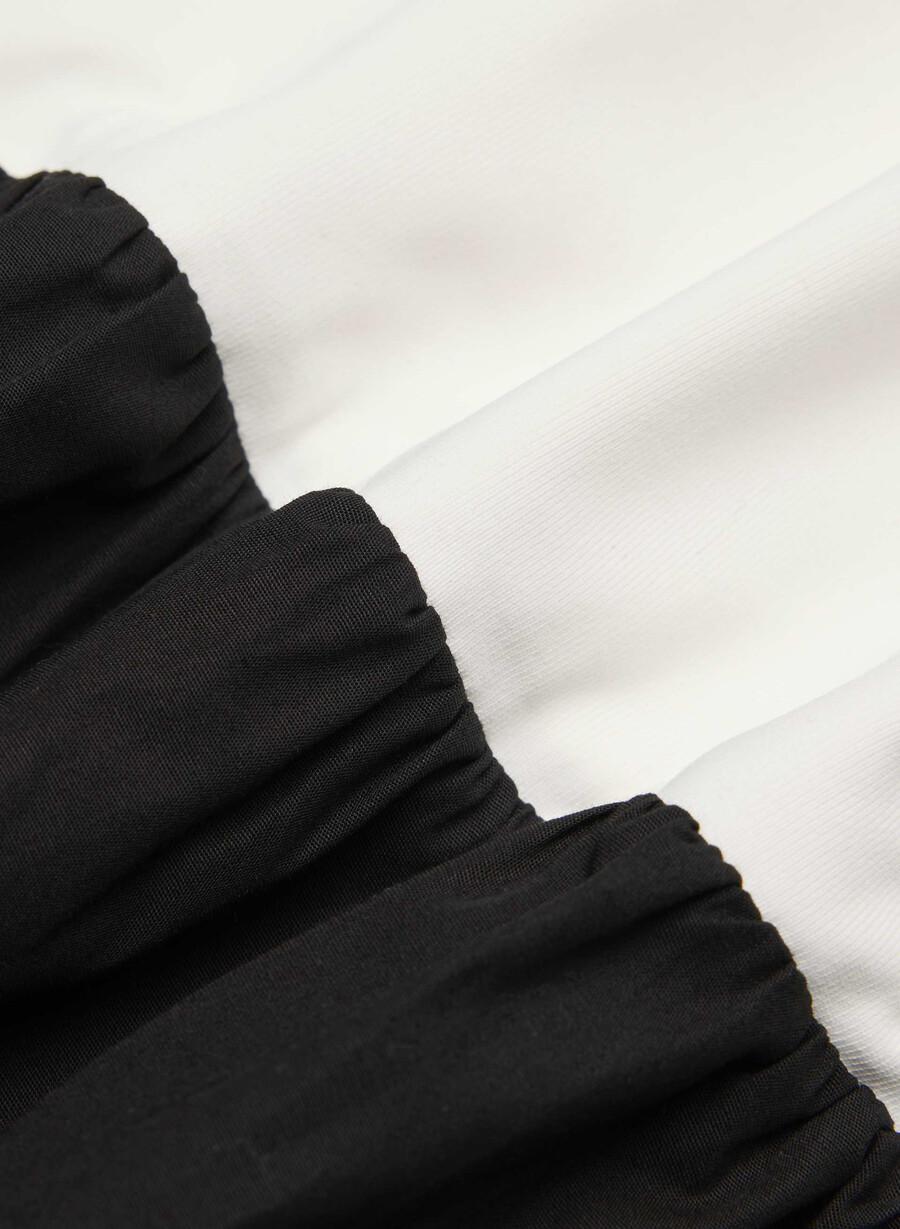 rochie fluidă din poplin negrumesteacanu deschis
