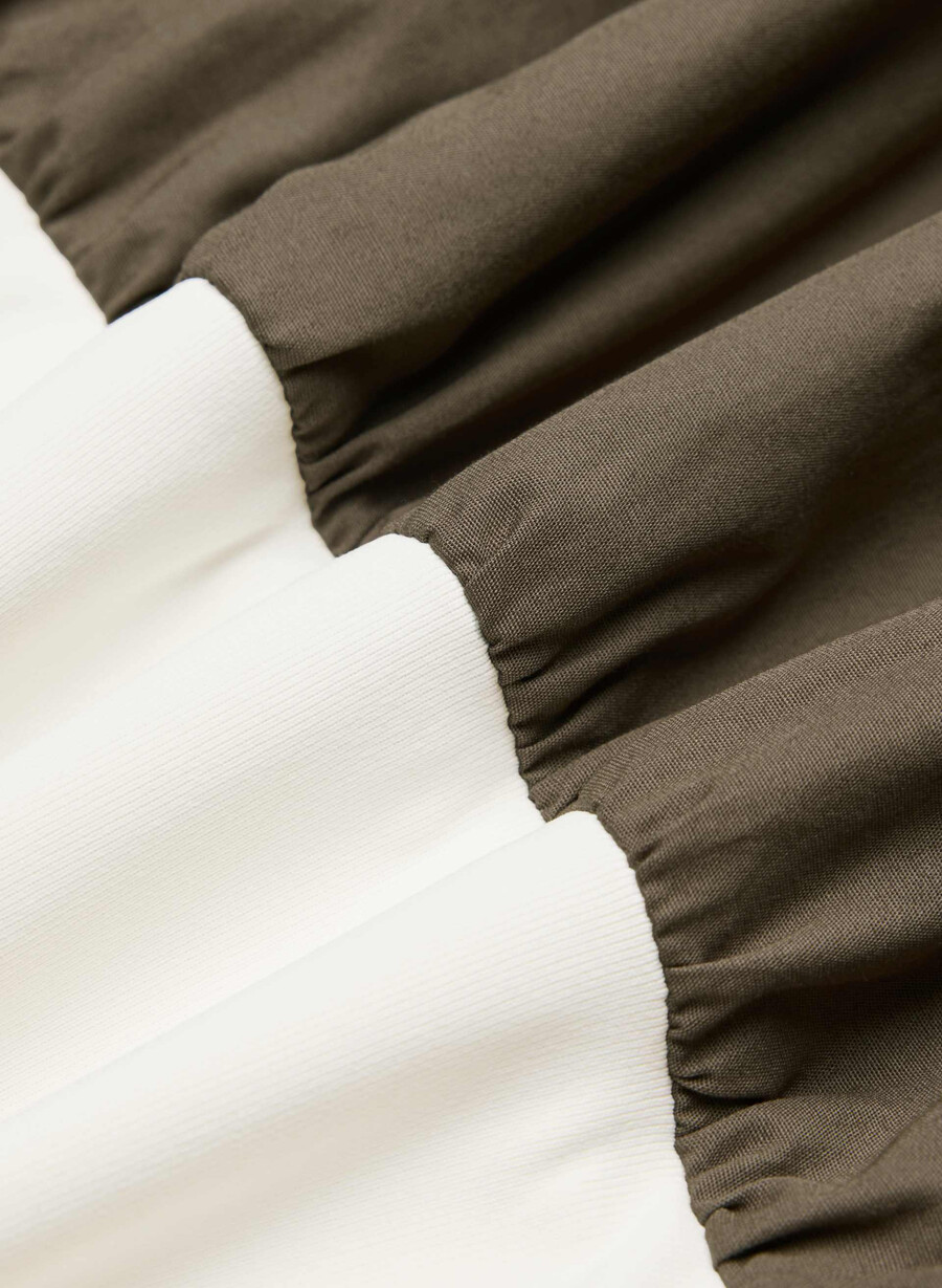 rochie fluidă din poplin cola taupe lt birch