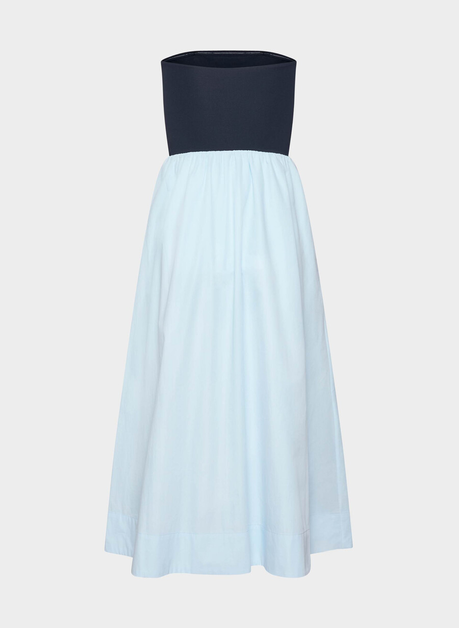 rochie fluidă din poplin villa blueadmiral