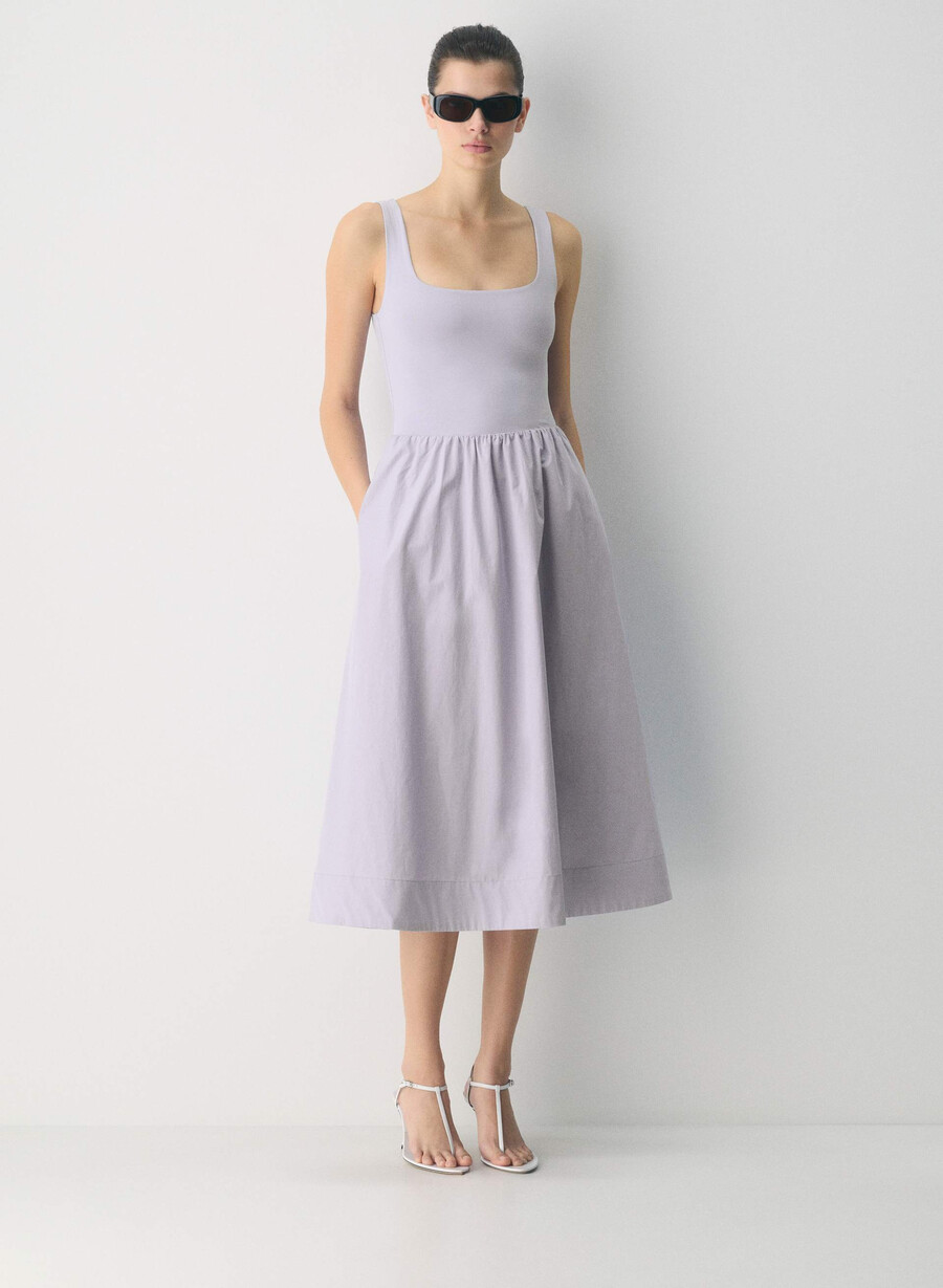 rochie revive poplin wildflore lilac