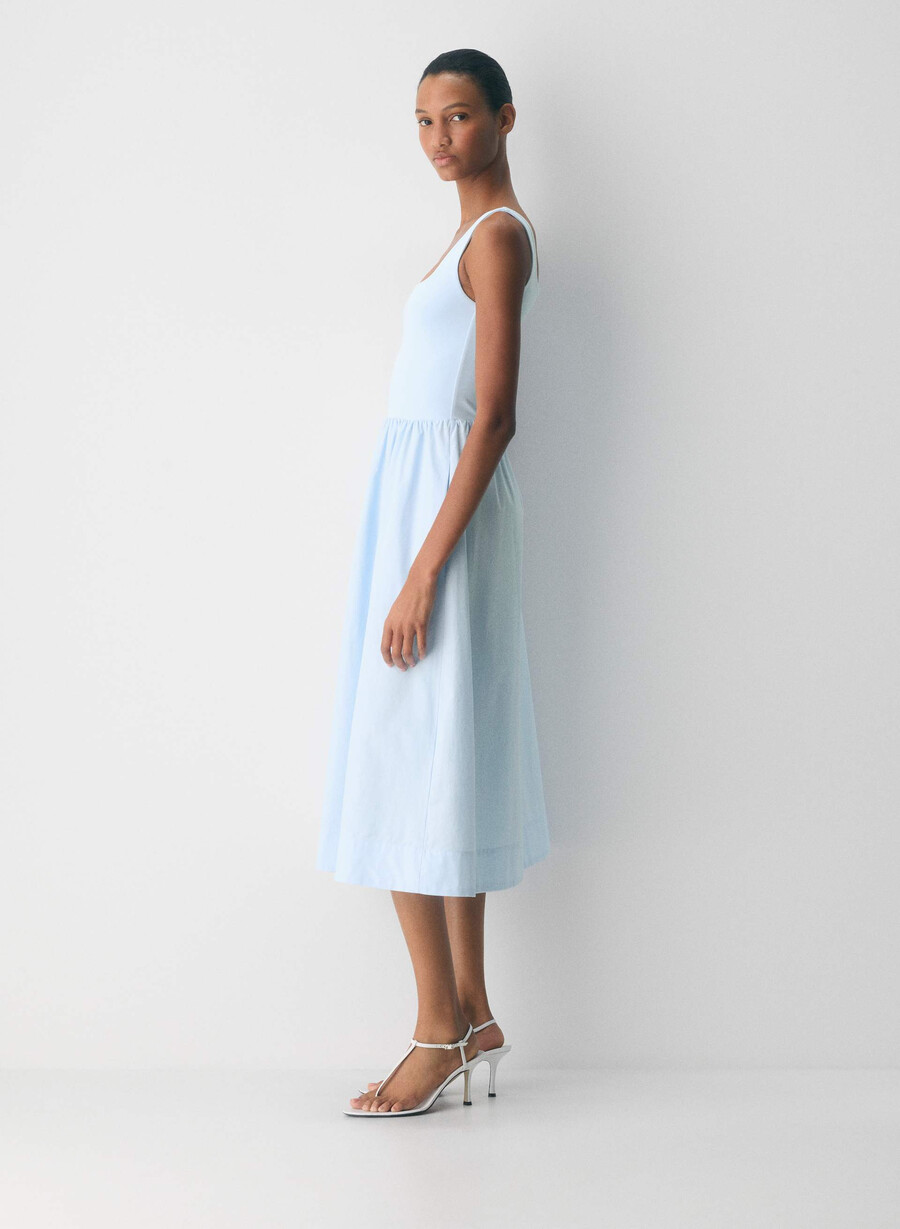 rochie revive poplin villa blue