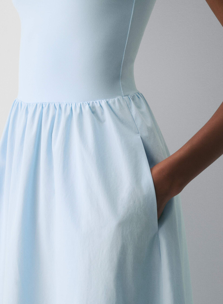 rochie revive poplin villa blue
