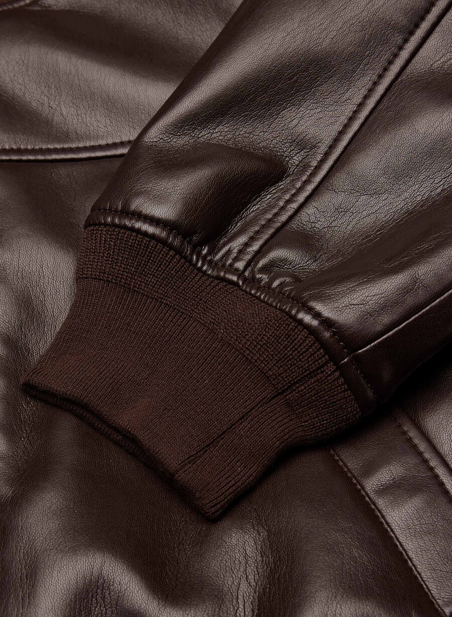 geacă synergy bomber - piele unreal maro mocha rich