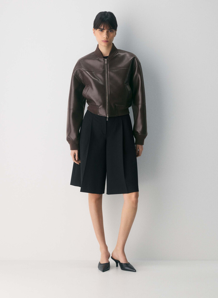 geacă synergy bomber - piele unreal maro mocha rich