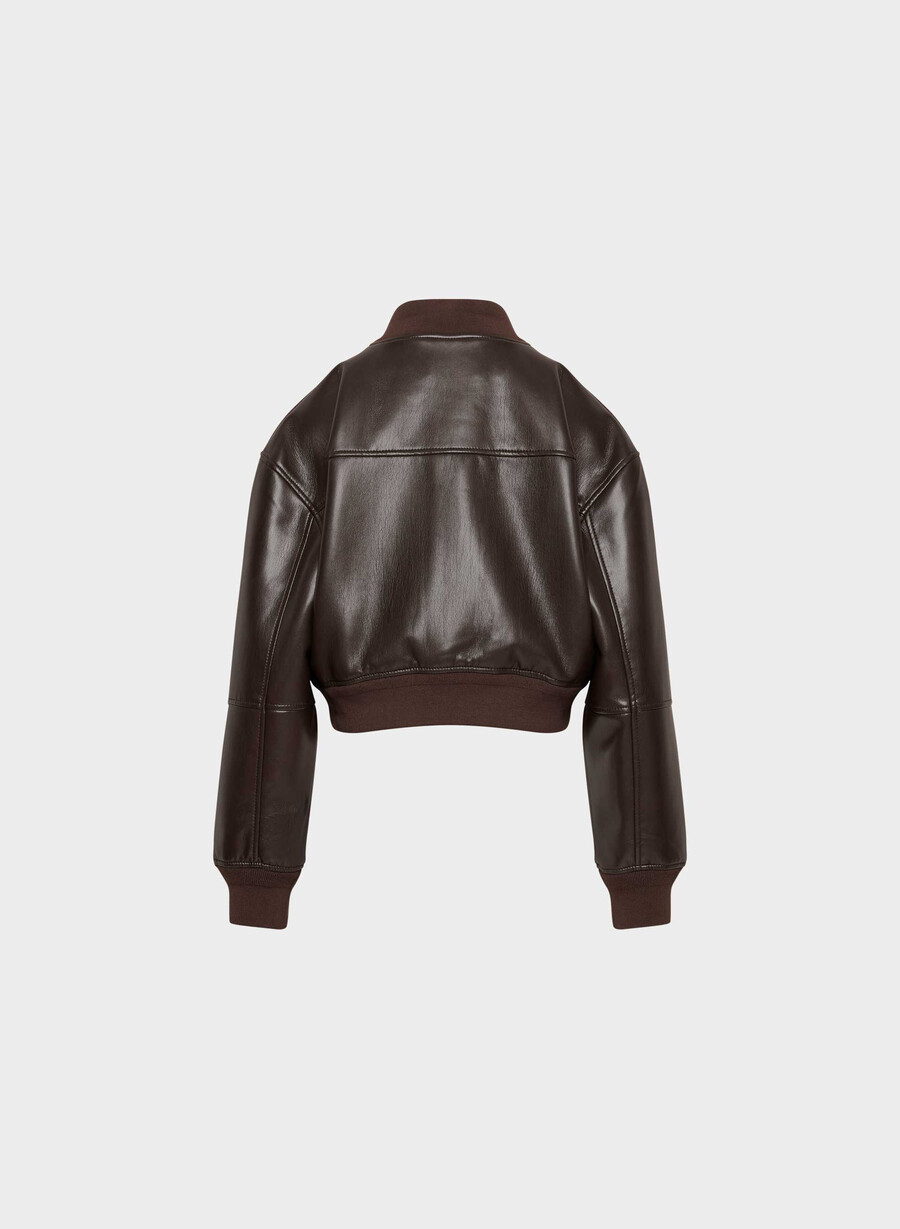 geacă synergy bomber - piele unreal maro mocha rich