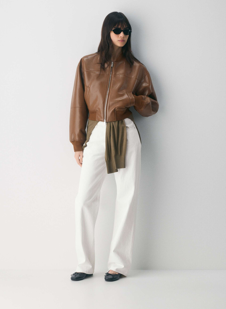 geantă synergy bomber - unreal leather chocolatier brown