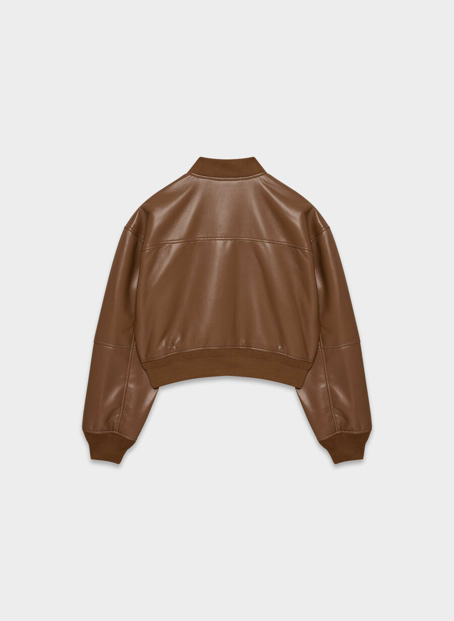 geantă synergy bomber - unreal leather chocolatier brown