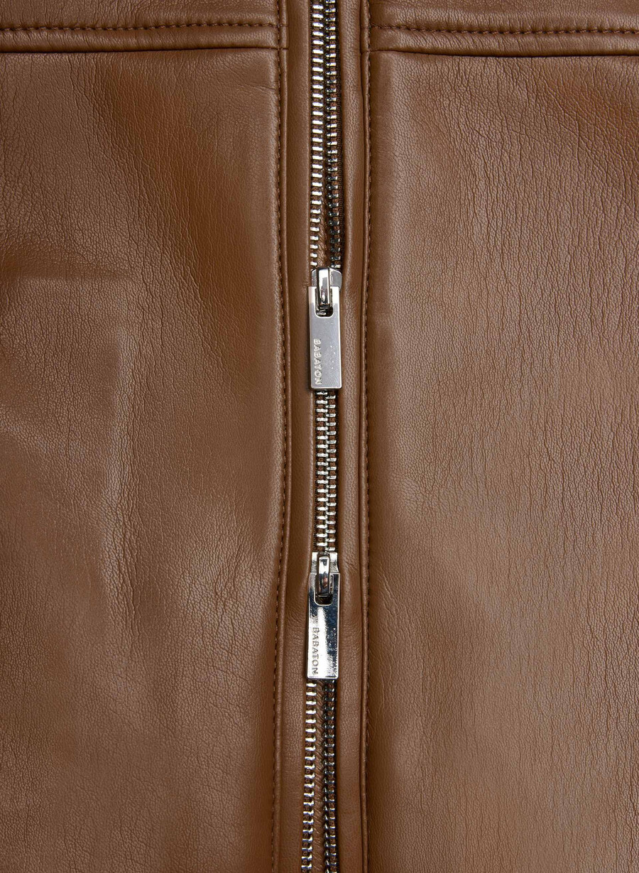 geantă synergy bomber - unreal leather chocolatier brown