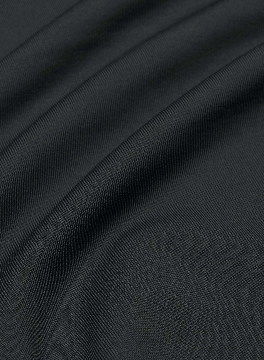 tricou original contour cu guler pătrat și mânecă lungă negru