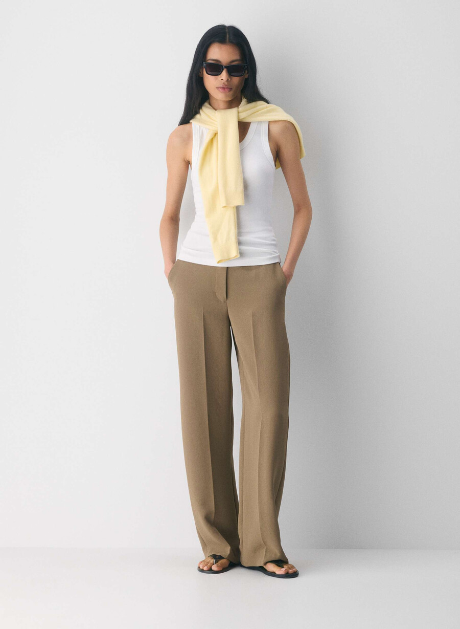 pantalonii limitless - crepette folio maro