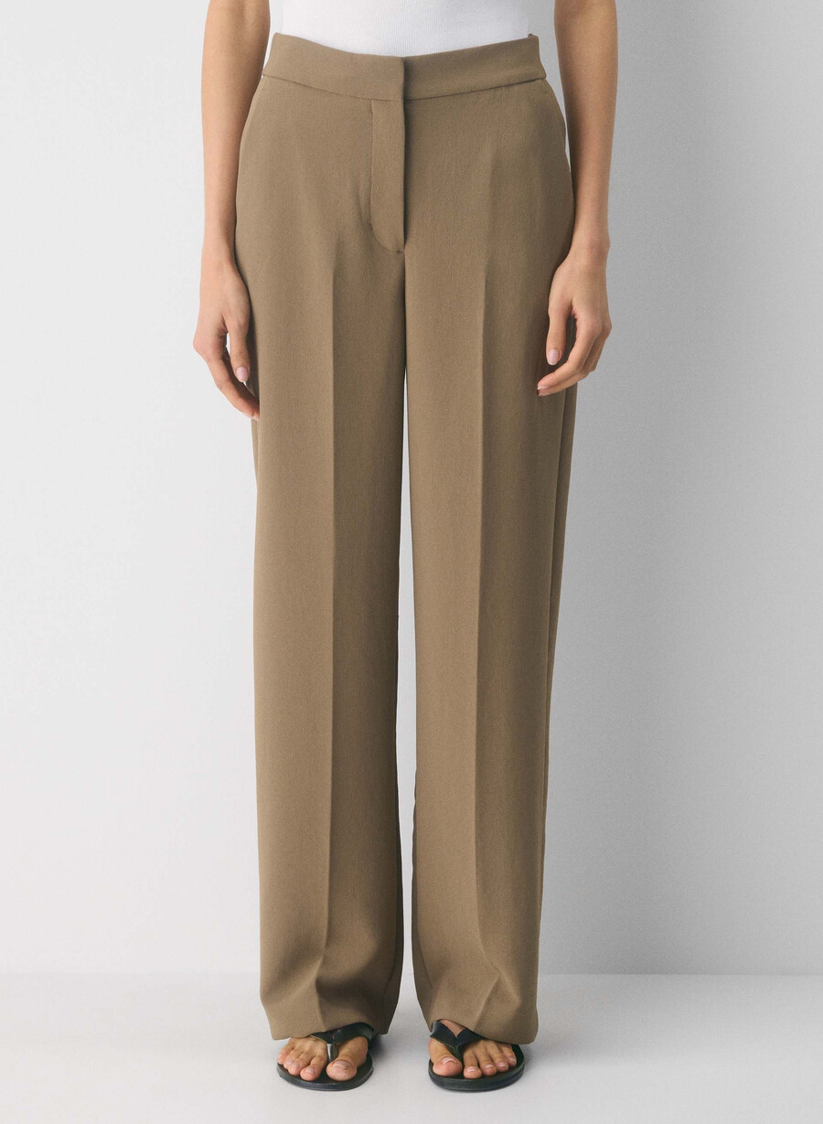 pantalonii limitless - crepette folio maro