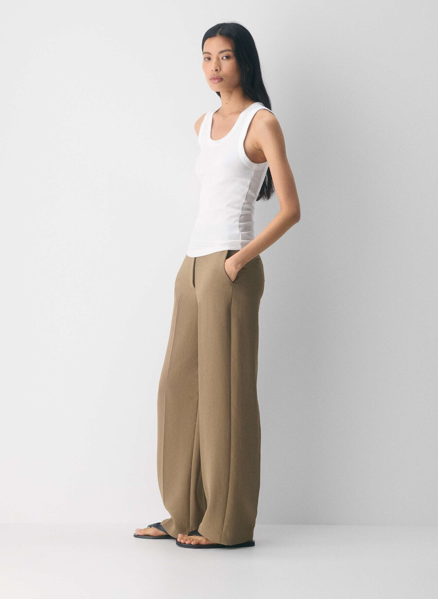 pantalonii limitless - crepette folio maro