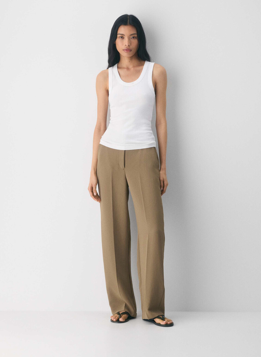 pantalonii limitless - crepette folio maro