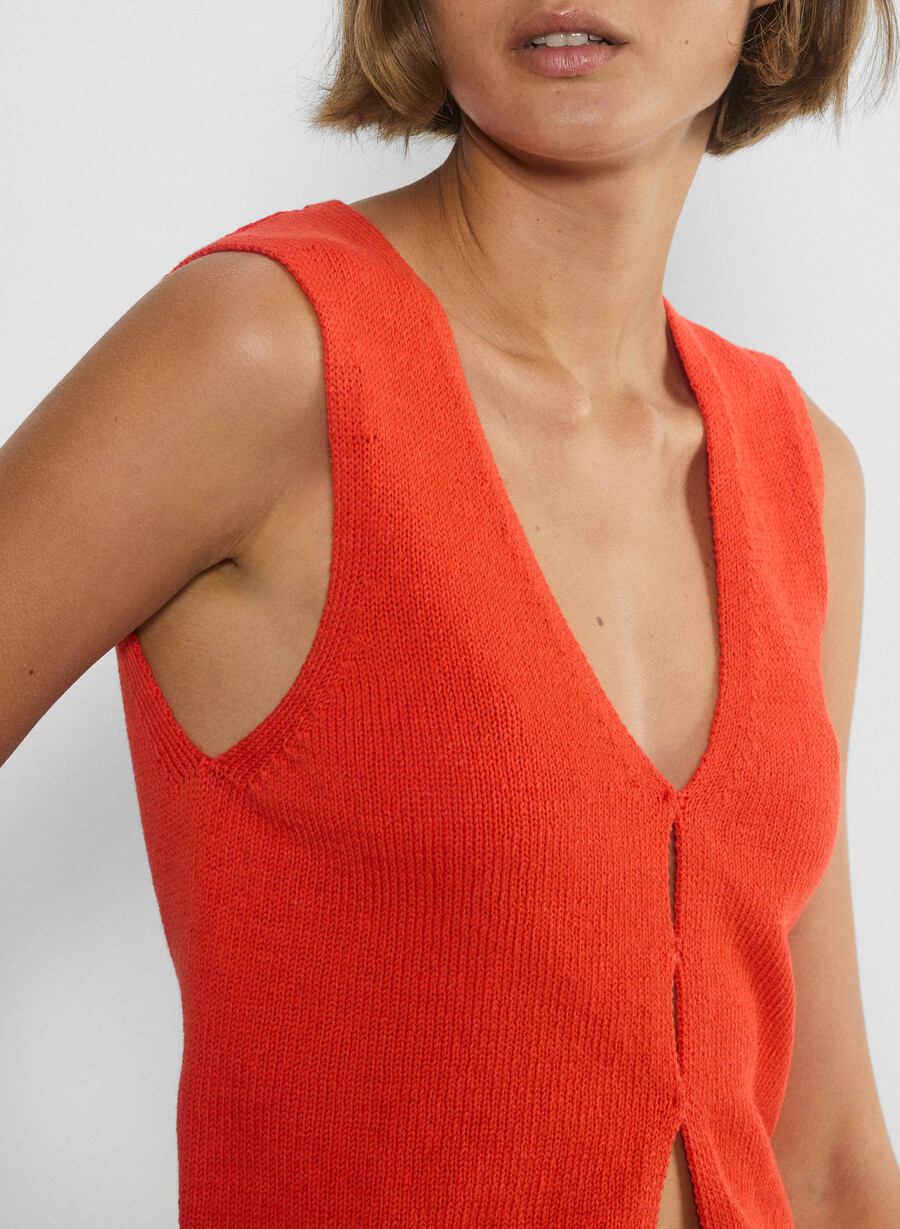 vestă bască poppy red