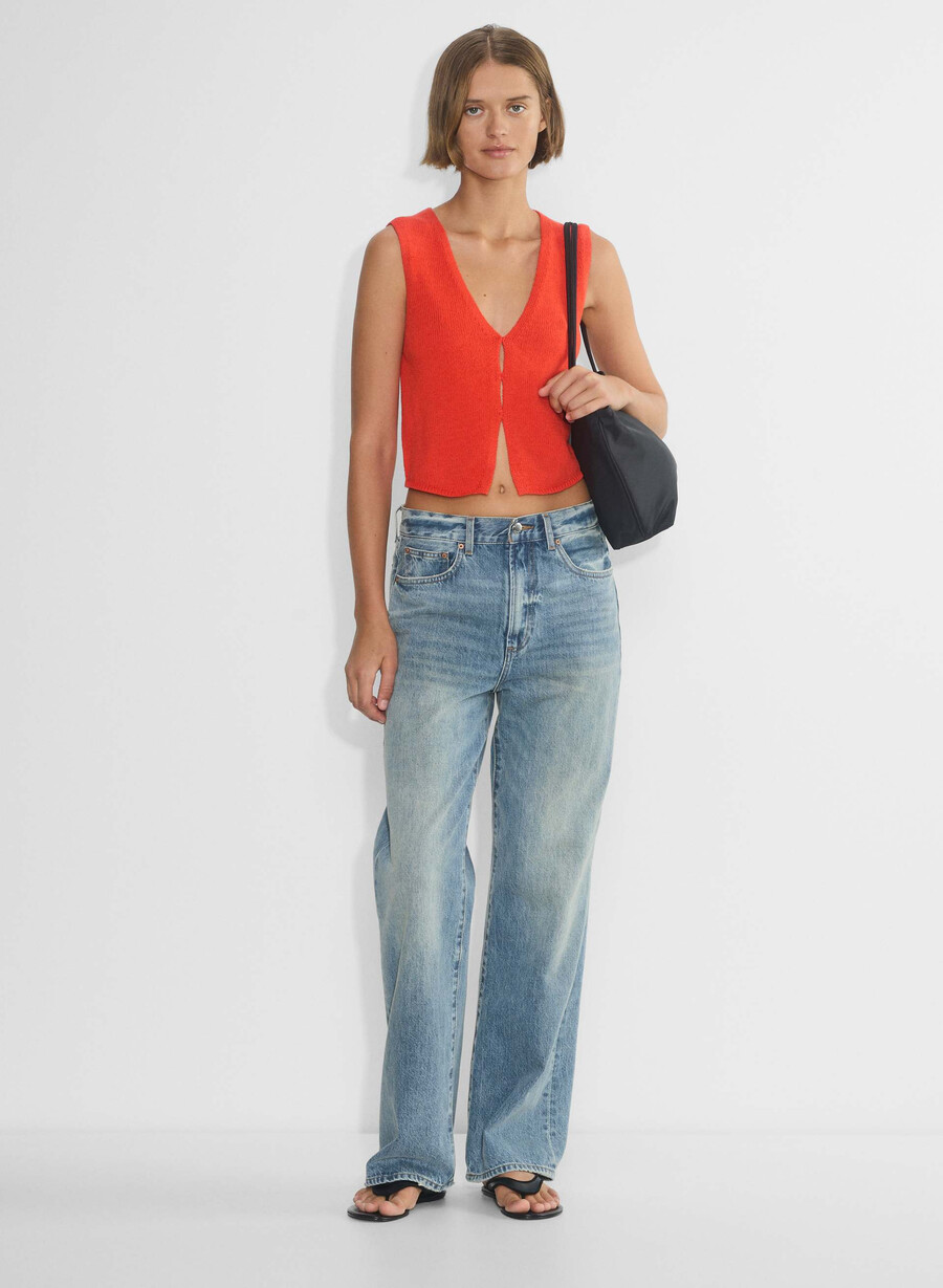 vestă bască poppy red