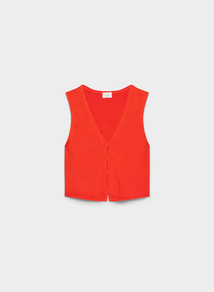 vestă bască poppy red