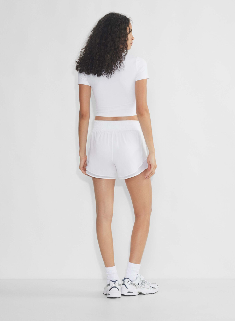 pantaloni scurți movetech legacy hi-rise 4 albi