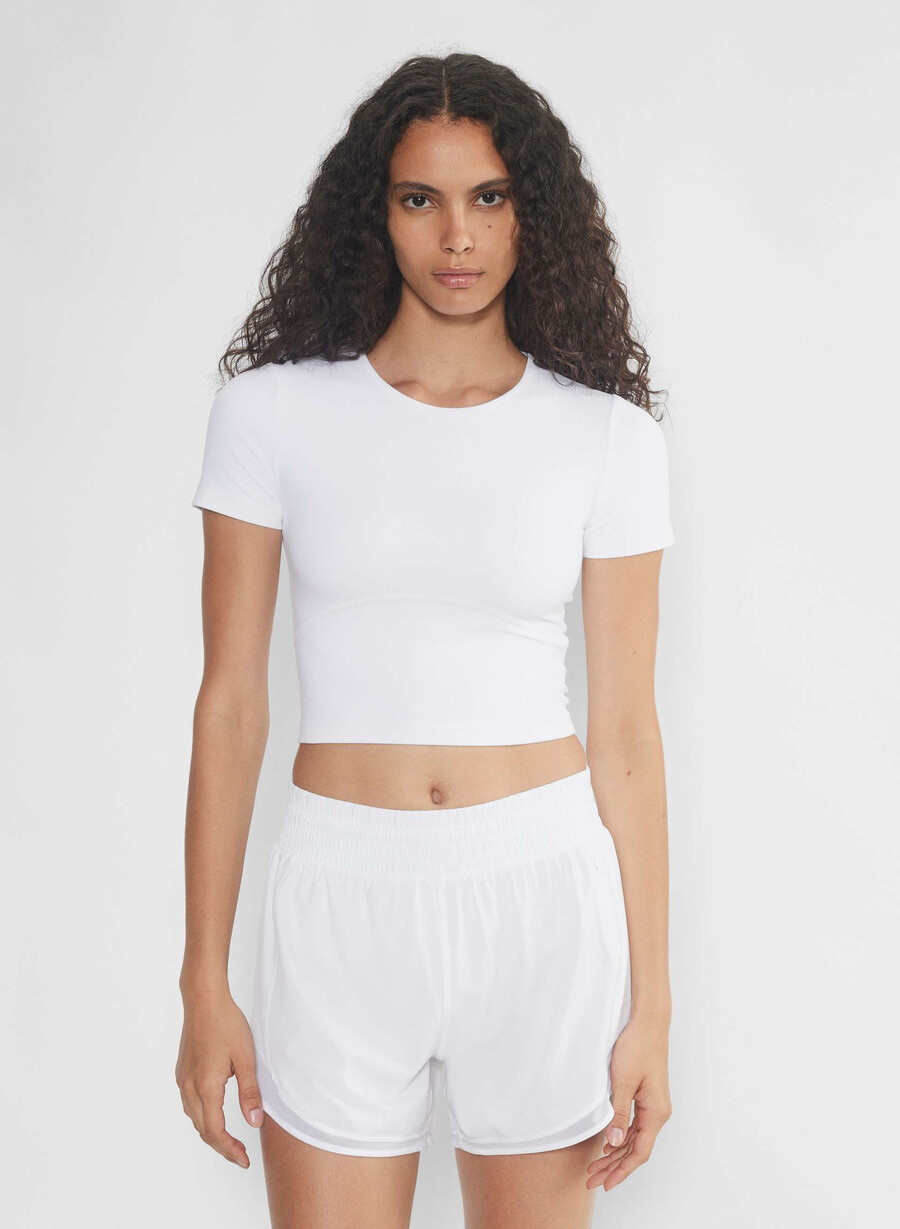 pantaloni scurți movetech legacy hi-rise 4 albi
