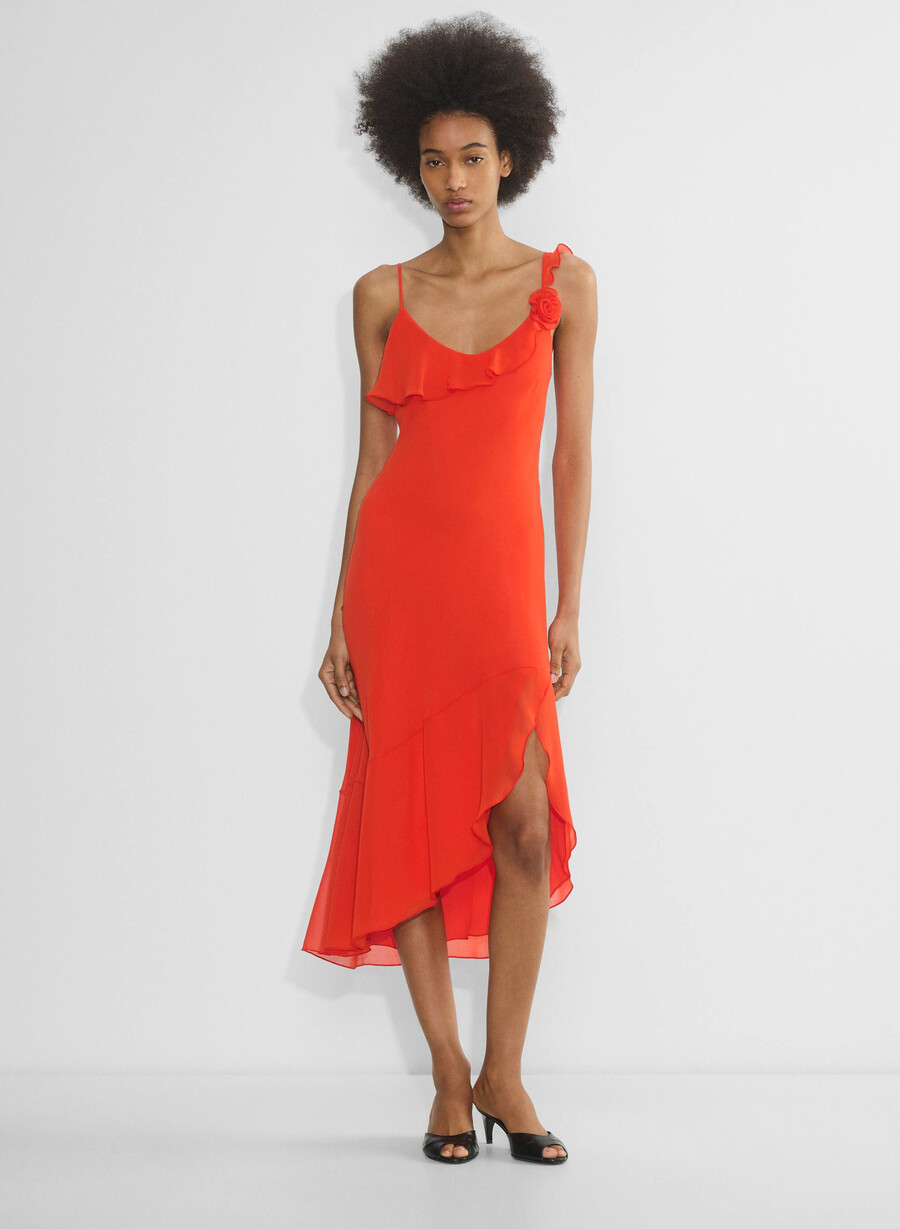 rochie engage poppy red