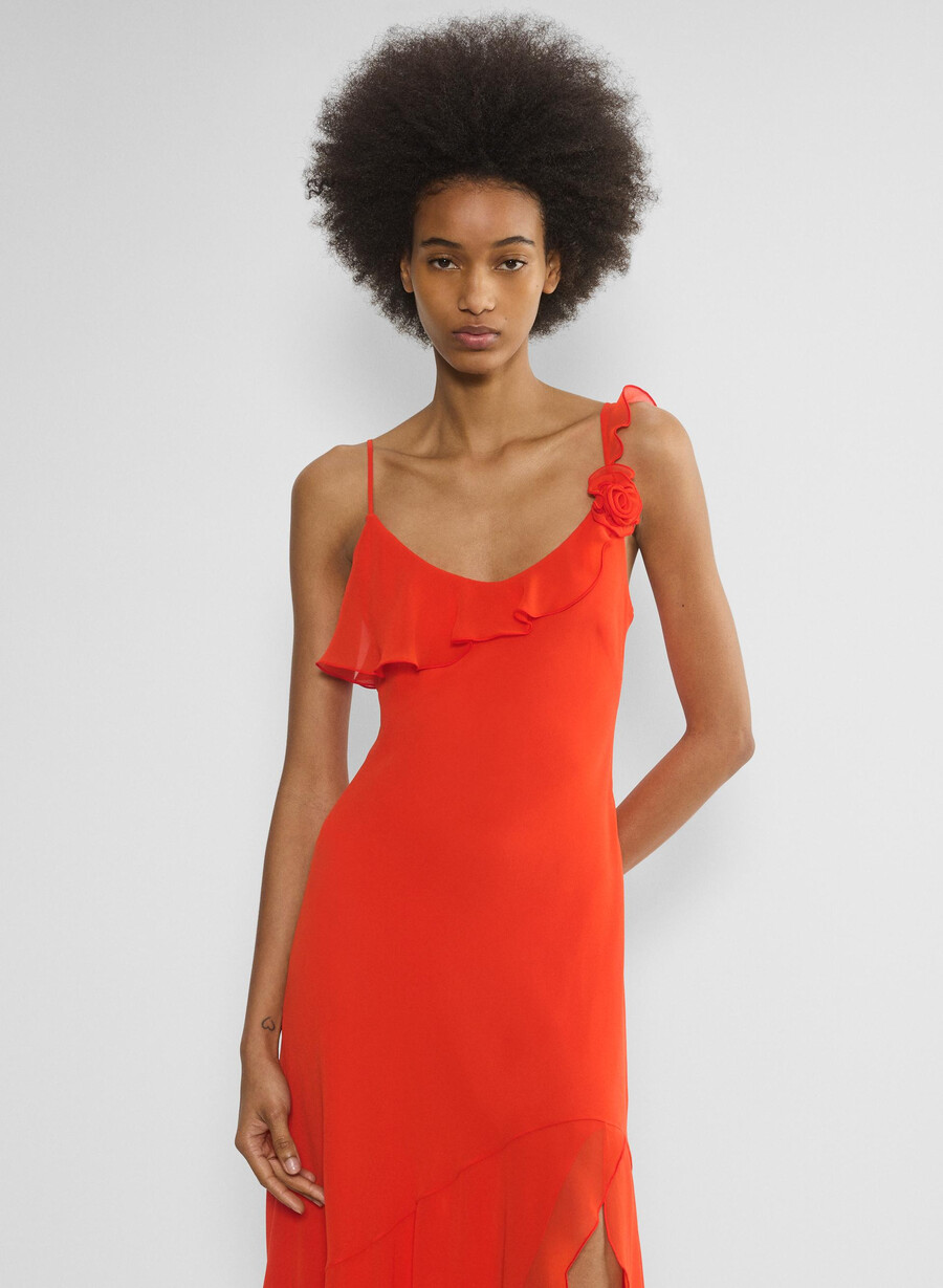 rochie engage poppy red